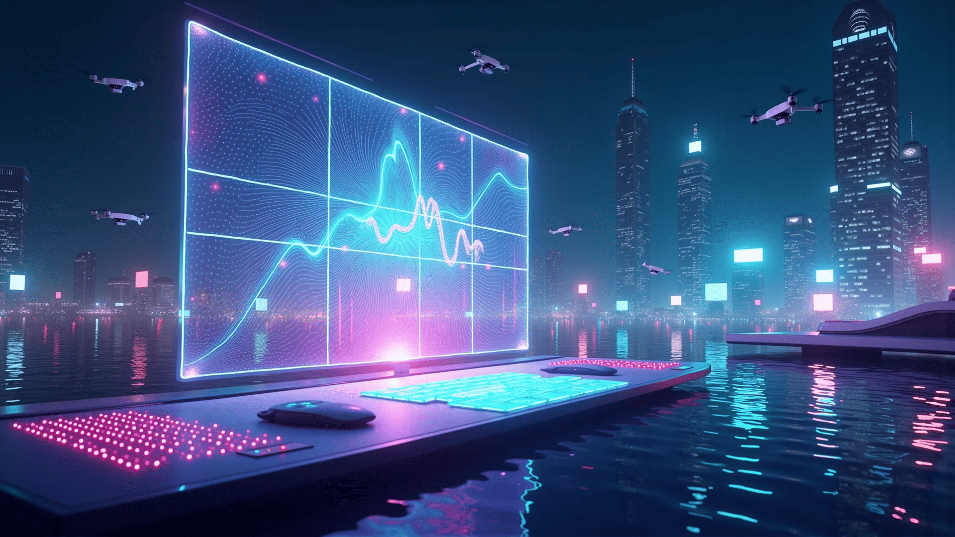 Futuristic motion graphics design