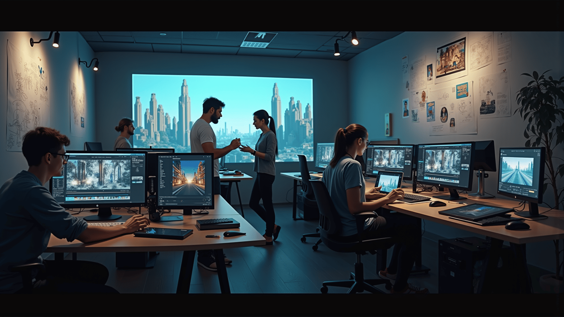 VFX artists at work